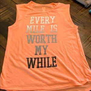 Orange workout tank